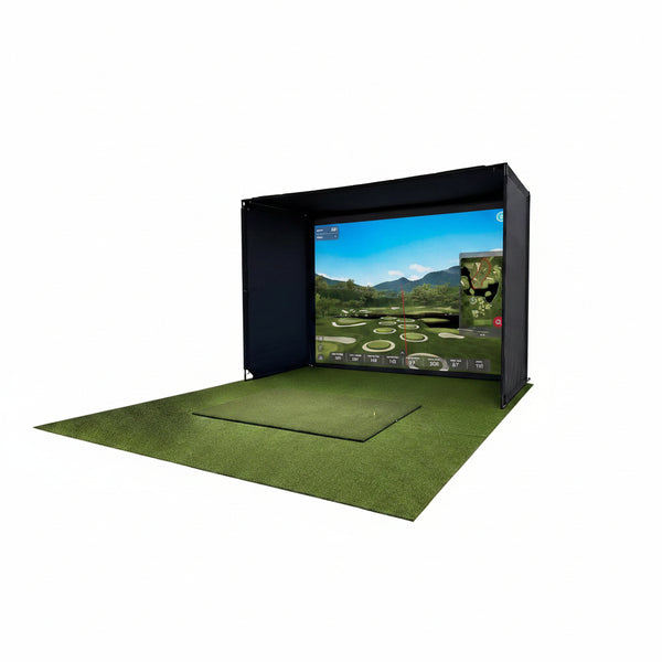 Golf Simulator Enclosure Kit – Choose 8X8 Ft, 10X8 Ft, or 12X8 Ft – Complete Frame + Enclosure + HD Impact Screen (Home Indoor/Outdoor Practice)
