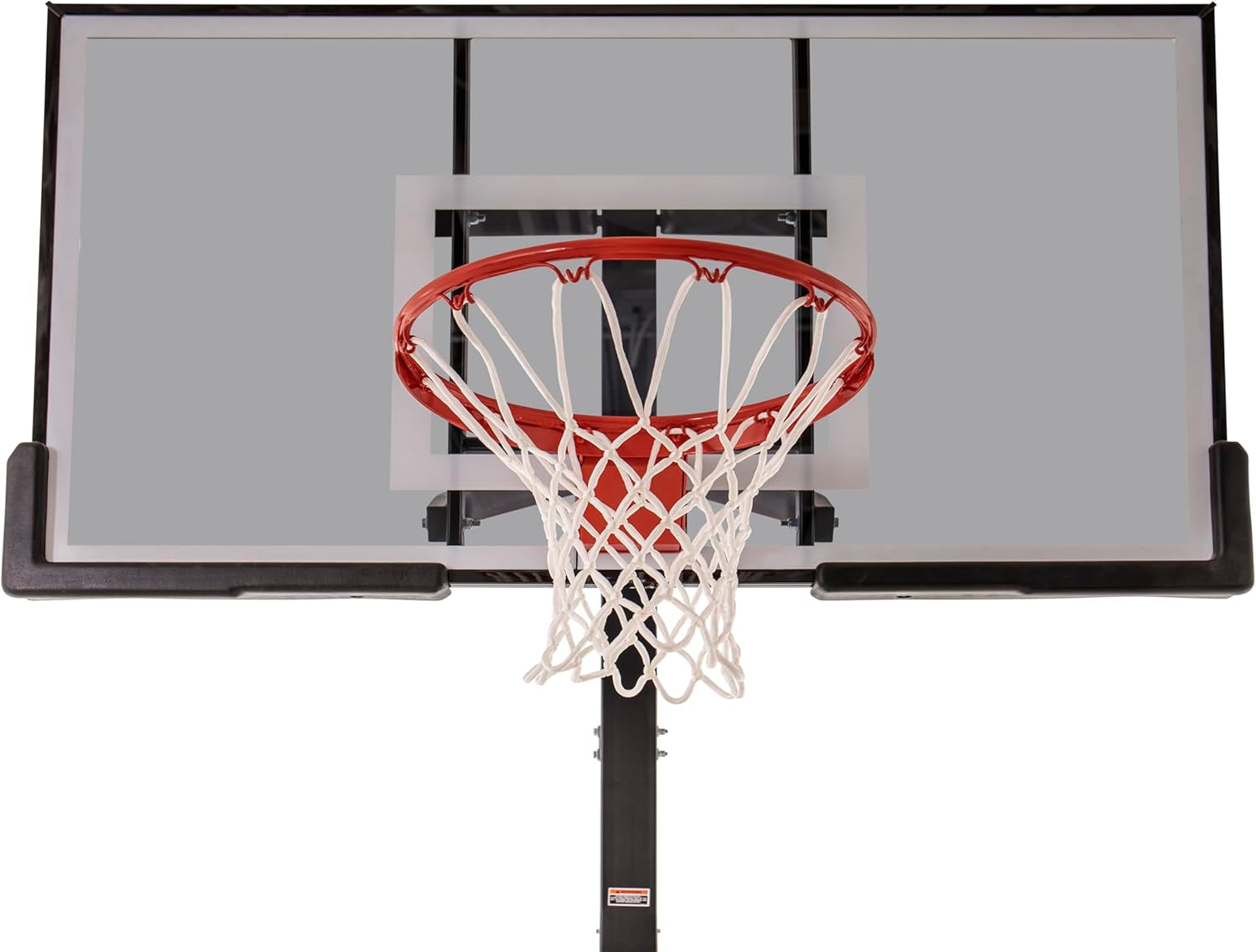 Height Adjustable In-Ground Basketball Hoop with Tempered Glass Backboard, Pro-Style Breakaway Rim & Backboard Pad