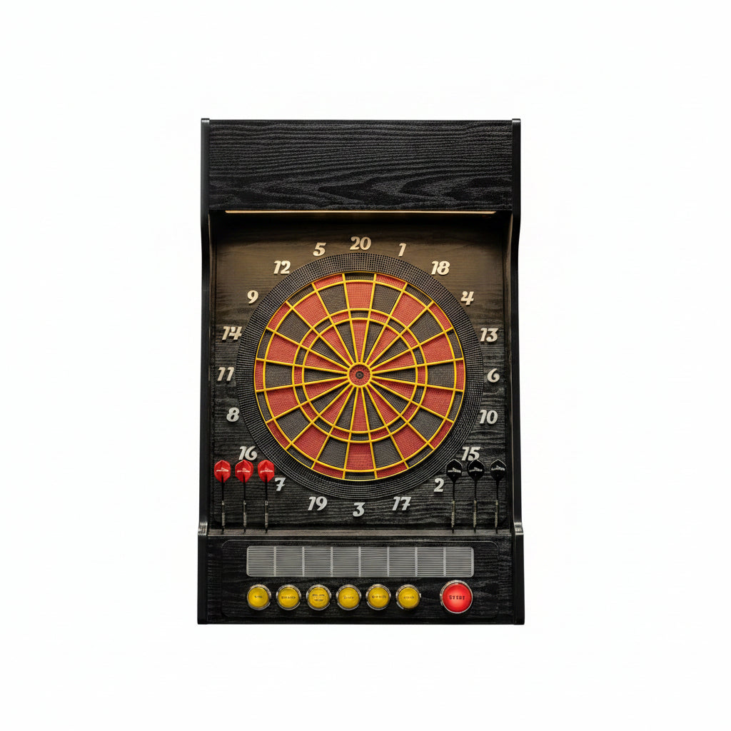 Cricket Pro Dartcade Electronic Dartboard Set, 15.5” Regulation Soft Tip Board, Arcade‑Style LED Scoring, Voice Callouts, 41 Games/323 Variations, up to 16 Players