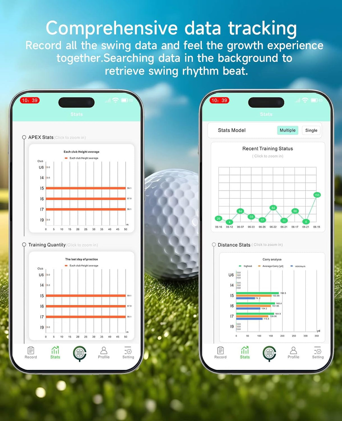 Portable Golf Launch Monitor Pro X1 Plus, Simulators for Home & Training, Mobile Launch Monitor for Golf Swing Analysis, Tracker & Swing Analyzer, Indoor Outdoor Use, up to 12 Hours Battery Life.