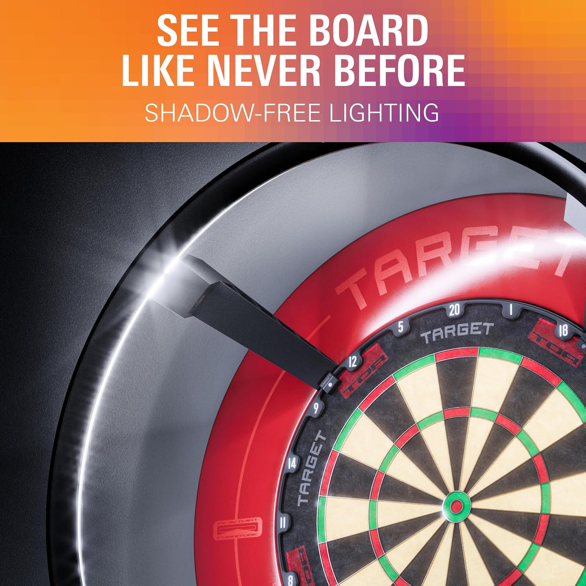 Omni Auto Scoring Camera System Surround LED Light | Automatic Scorer, Magnetic Dartboard Ring Lighting, Records Dart Scores, Fits All Dartboards | Ultimate Home Bundle