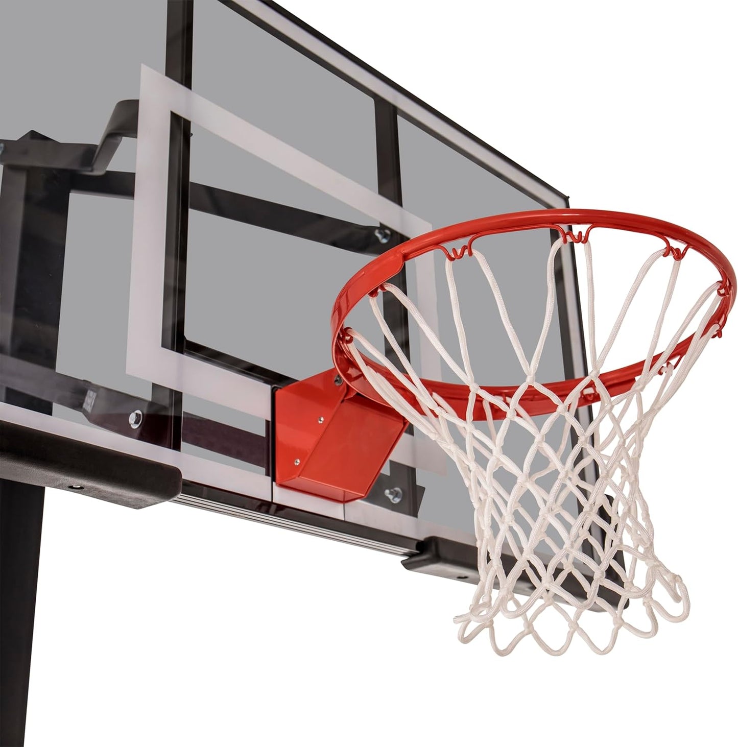 Height Adjustable In-Ground Basketball Hoop with Tempered Glass Backboard, Pro-Style Breakaway Rim & Backboard Pad