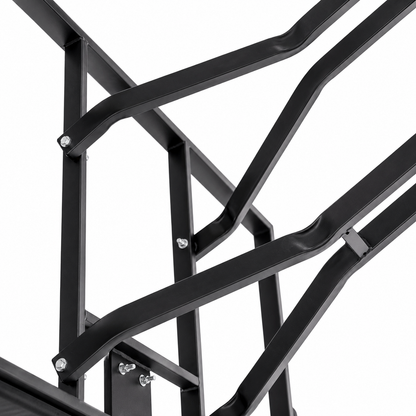 60-Inch Adjustable Outdoor Basketball Hoop with Tinted Tempered Glass Backboard