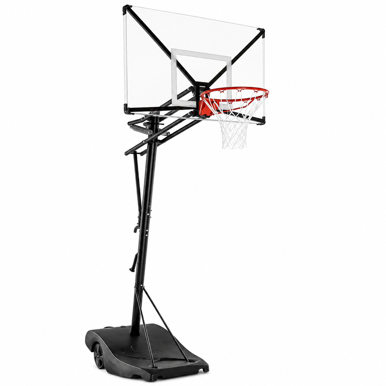 Adjustable Portable Outdoor Basketball Hoop with Steel Base