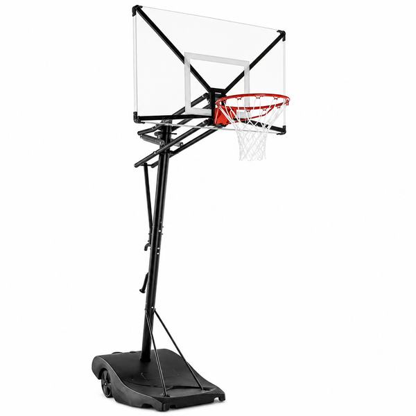 Adjustable Portable Outdoor Basketball Hoop with Steel Base