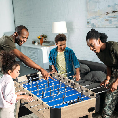 54 Inch Full Size Foosball Table, Soccer Table Game for Kids and Adults, Arcade Table Soccer for Home, Indoor Game Room Sport, Easy Assembly.