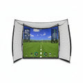 Golf Net,Golf Impact Screen,Golf Simulator Enclosure,11X8Ft Golf Hitting Cage,Equipped with Blank Simulator Screen and Green Target Cloth(Projector Not Included)
