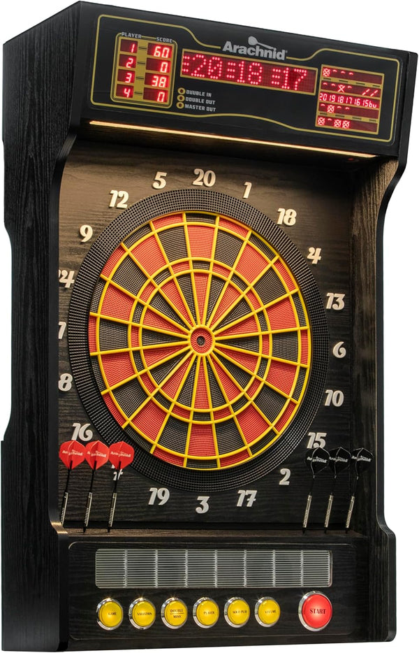 Cricket Pro Dartcade Electronic Dartboard Set, 15.5” Regulation Soft Tip Board, Arcade‑Style LED Scoring, Voice Callouts, 41 Games/323 Variations, up to 16 Players