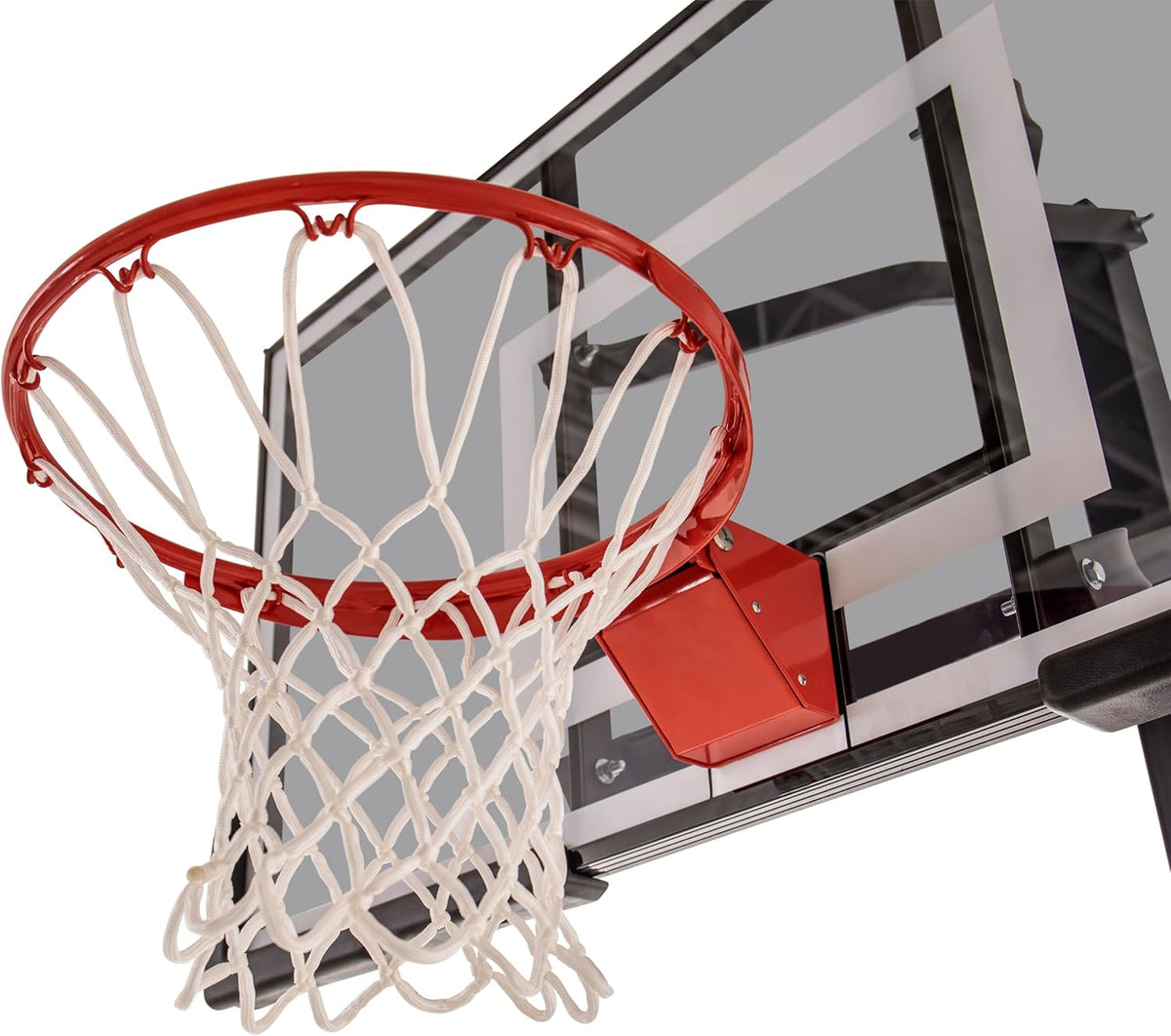 Height Adjustable In-Ground Basketball Hoop with Tempered Glass Backboard, Pro-Style Breakaway Rim & Backboard Pad